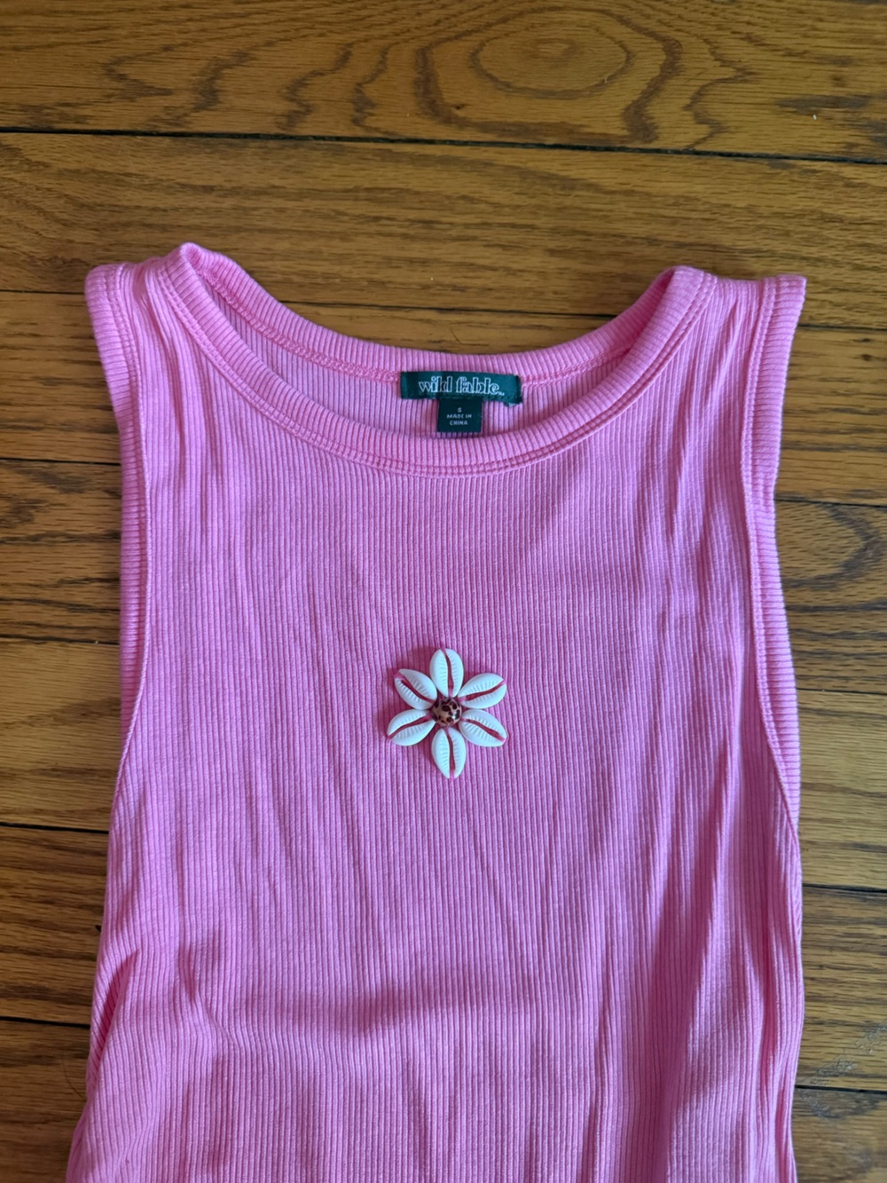 wild fable Pink and Green Ribbed Tank Top - Picture 2 of 7